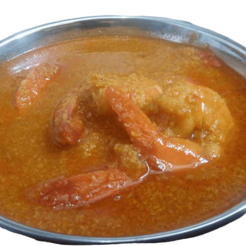 Caril de camarão com arroz basmati 